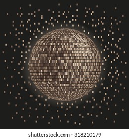 Beige disco ball