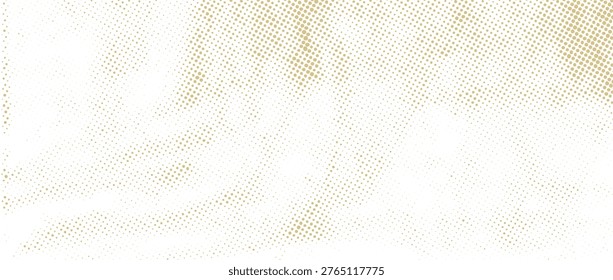 Beige dotted halftone background. Pixelated speckle paper texture. Retro craft ecru wallpaper. Grunge grainy gradient overlay. Weathered dirty canvas material backdrop. Vector sackcloth halfton patern