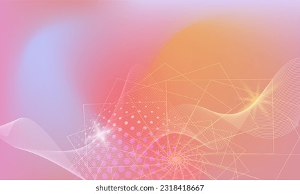 Beige or ecru silk abstract pink background - soft, elegant and delicatewith beautiful golden lines  boke blur circle for cosmetics cream posters, placards and brochures. Eps10 vector illustration.