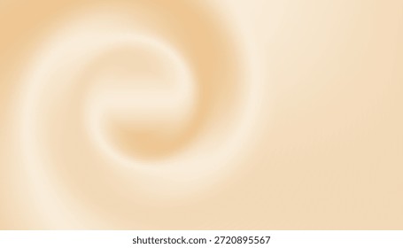 Fundo de espiral bege ecru. Redemoinho suave de café com leite ou cacau. Textura gradiente do pastel em tons castanhos quentes. Fundo de espiral bege abstrato do vetor.