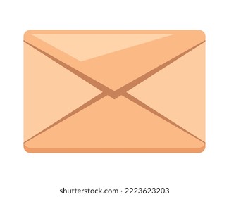 icono de envío de correo de sobre beige