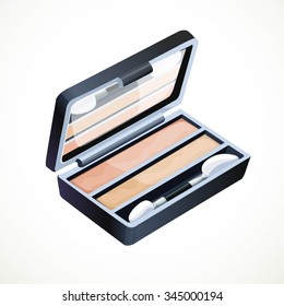 Beige eye shadow  isolated on a white background