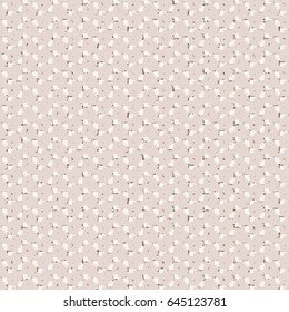Beige flecked spotted background. Vintage textile pattern. Abstract vector.