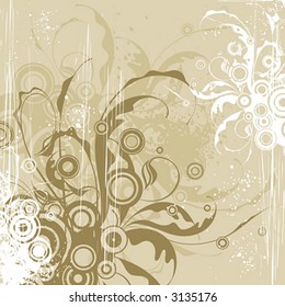 beige floral background