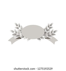 Beige floral sticker design