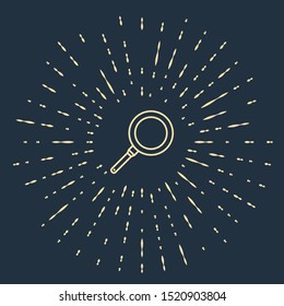 Beige Frying pan icon isolated on dark blue background. Fry or roast food symbol. Abstract circle random dots. Vector Illustration