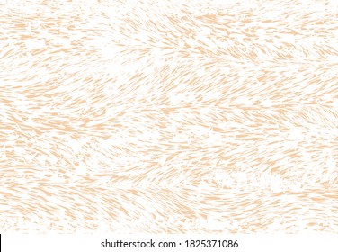 Beige fur vector texture. Pastel realistic shaggy animal skin imitation. Cozy furry background. Seamless animal print. Winter holiday wallpapers. Wool textured template.