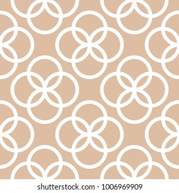Beige geometric ornament. Seamless pattern for web, textile and wallpapers
