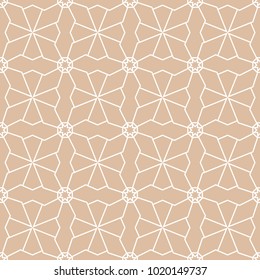 Beige geometric ornament. Seamless pattern for web, textile and wallpapers