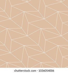 Beige geometric ornament. Seamless pattern for web, textile and wallpapers
