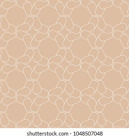 Beige geometric ornament. Seamless pattern for web, textile and wallpapers