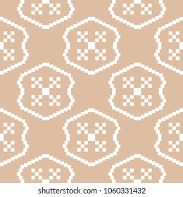 Beige geometric ornament. Seamless pattern for web, textile and wallpapers