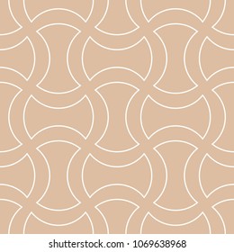 Beige geometric ornament. Seamless pattern for web, textile and wallpapers