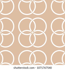 Beige geometric ornament. Seamless pattern for web, textile and wallpapers