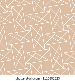Beige geometric ornament. Seamless pattern for web, textile and wallpapers