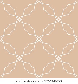 Beige geometric ornament. Seamless pattern for web, textile and wallpapers