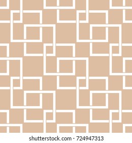 Beige geometric ornament. Seamless pattern for web, textile and wallpapers