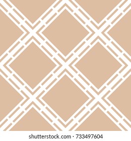 Beige geometric ornament. Seamless pattern for web, textile and wallpapers