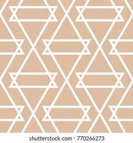 Beige geometric ornament. Seamless pattern for web, textile and wallpapers