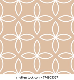 Beige geometric ornament. Seamless pattern for web, textile and wallpapers