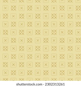 beige geometric repetitive background. hand drawn crosses, squares. decorative art. vector seamless pattern. stylish texture. fabric swatch. wrapping paper. design template for linen, decor, textile