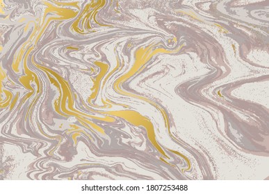 Beige and gold marble pattern. Abstract background. Vector illustration.