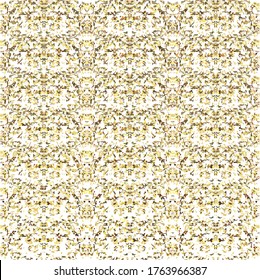 Fondo del patrón de cosecha beige y dorado. Papel de tapiz de vectores impecable. Diseño Textil Arte de mosaico retro.