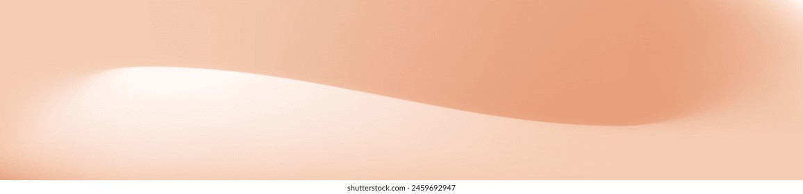 Beige gradient background with smooth cream colors. Champagne soft gradation banner. Flat vector illustration isolated