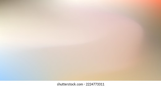 Beige gradient with blue and red poles. Complex gradient of different colors, horizontal image. Vector gradient suitable for the Internet and printing.