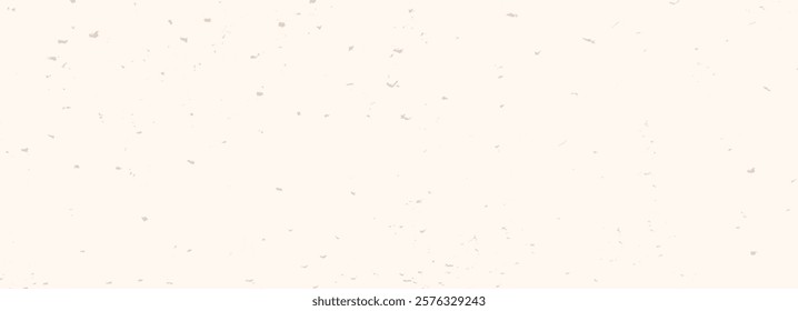 Beige grain paper texture. Rice paper. Neutral tone background with noise and speckles. Pale egg shell backdrop. Natural creamy canvas. Vector illustration.