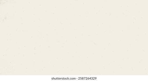 Beige grain paper texture. Rice paper. Neutral tone background with noise and speckles. Pale egg shell backdrop. Natural creamy canvas. Vector illustration.