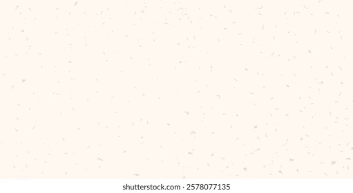 Beige grain texture. Rice paper. Neutral grey tone background with noise and speckles. Pale egg shell backdrop. Natural creamy canvas with spots and grunge flecks. Vector illustration.