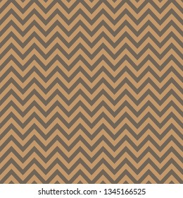 Beige and gray chevron. Retro decorative seamless pattern background.