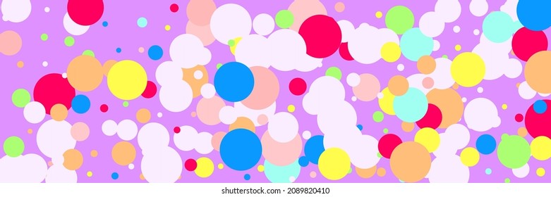 Beige Green Blue White Play Background. Children Red Color Circles Violet Dark Design Pic. Purple Multicolor Pink Bordo Rainbow Indigo Composition. Kids Vibrant Bright Yellow Pastel Print.