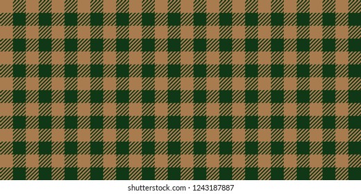 Beige And Green Lumberjack Seamless Pattern Background