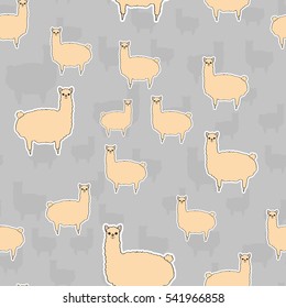 beige and grey lama pattern