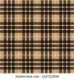 Beige and grey tartan plaid Scottish pattern. Texture for background, wallpaper, plaid, tablecloths, clothes, shirts, dresses, jacket, skirt, paper, blankets and other textile products.