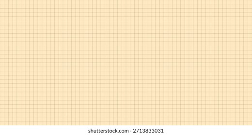 Fondo de textura de papel de cuadrícula beige con líneas cuadradas para notas, dibujos o diseño