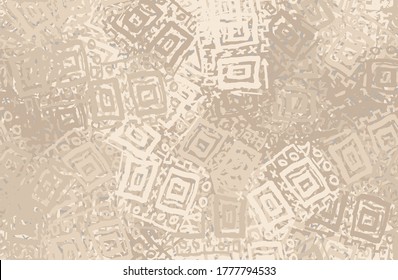Beige grunge background. abstract texture. A chaotic repeating pattern. Pop art handmade art
