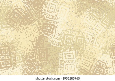 Beige grunge background. Seamless abstract texture. A chaotic repeating pattern. Pop art handmade art