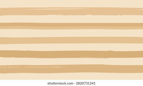 Beige Hand Painted Horizontal Stripe Pattern Background with Rustic Texture