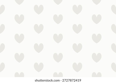 Beige Herzen auf hellem Hintergrund. Cloud Dancer - 2026 Pantone Farbe des Jahres.