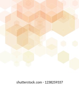 beige hexagon background. layout for advertising. template for presentation. polygonal style
