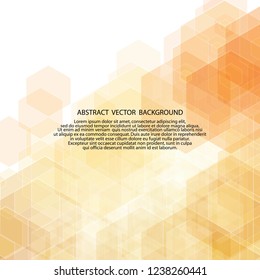 beige hexagon background. layout for advertising. polygonal style. eps 10