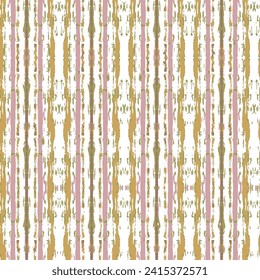 Beige Ikat batik print modern style, shibori fabric design. Tribal embroidery ethnic seamless pattern. Vintage endless repeat ornament. Traditional folk ikat surface. 