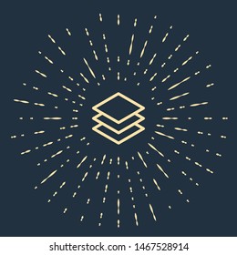Beige Layers icon isolated on dark blue background. Abstract circle random dots. Vector Illustration