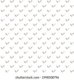 Beige leaf pattern. Brown seamless leaves bedsheet texture. Vector print. Illustration background. floral for textile