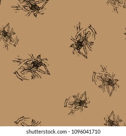 beige light background, forest bird, ptarmigan on a tree branch, pattern, suitable for decoration of packaging paper, beautiful postcards for materials in school