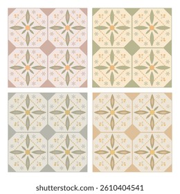 Beige and light green luxury vector seamless pattern. Ornament, traditional, ethnic, Arabic, Turkish, Indian motifs. Great for fabric and textile, wallpaper, packaging design or any desired idea.