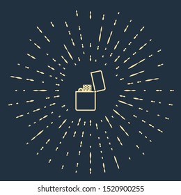 Beige Lighter icon isolated on dark blue background. Abstract circle random dots. Vector Illustration